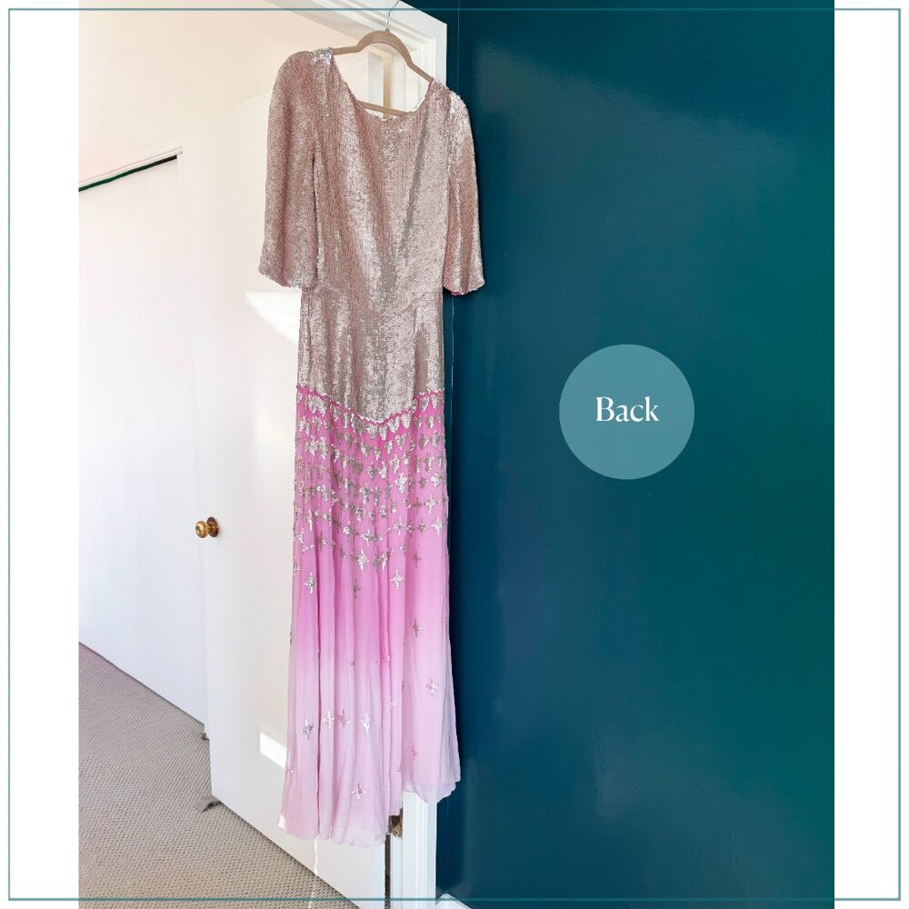 $4690 New Temperley London Flutter Sleeve Mirela Midi Runway Dress. - Picture 6 of 11